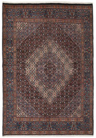 Moud Teppich 208X306 Schwarz/Braun Wolle, Persien/Iran Carpetvista