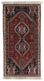 78X152 絨毯 オリエンタル カシュガイ ブラック/茶色 (ウール, ペルシャ/イラン) Carpetvista