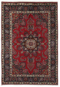  Persian Mashad Rug 204X298 Black/Dark Red 