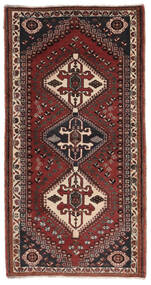  82X162 Ghashghai Matot Käytävämatto Matto Musta/Tummanpunainen Persia/Iran Carpetvista