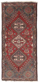 73X160 絨毯 オリエンタル カシュガイ 廊下 カーペット ダークレッド/ブラック (ウール, ペルシャ/イラン) Carpetvista