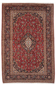  Keshan Rug 197X304 Persian Wool Dark Red/Black Carpetvista