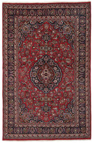 Tapete Persa Mashad 193X298 Preto/Vermelho Escuro (Lã, Pérsia/Irão)