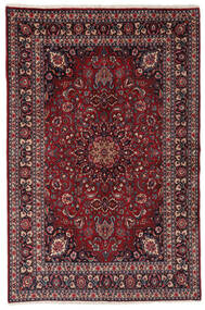  Persialainen Mashad Matot 197X298 Musta/Tummanpunainen Carpetvista