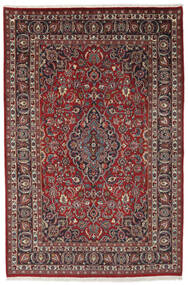  Orientalischer Maschad Teppich 198X295 Dunkelrot/Schwarz Wolle, Persien/Iran Carpetvista