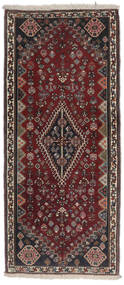 68X155 Dywan Orientalny Kaszkaj Chodnikowy Czarny/Ciemnoczerwony (Wełna, Persja/Iran) Carpetvista