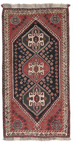  Persischer Ghashghai Teppich 78X153 Läufer Dunkelrot/Schwarz (Wolle, Persien/Iran)
