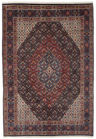 Moud Teppich 199X292 Schwarz/Braun Wolle, Persien/Iran Carpetvista