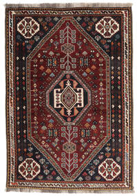 119X156 Tapete Ghashghai Oriental Preto/Vermelho Escuro (Lã, Pérsia/Irão) Carpetvista