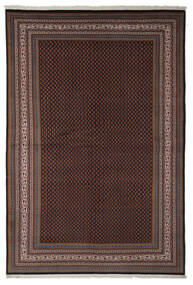 Sarough Mir Teppich 216X318 Schwarz/Dunkelrot Wolle, Persien/Iran Carpetvista