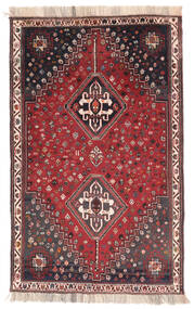 98X158 Dywan Kaszkaj Orientalny Ciemnoczerwony/Czarny (Wełna, Persja/Iran) Carpetvista