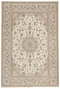  Orientalischer Isfahan Seidenkette Teppich 205X305 Beige/Orange Persien/Iran