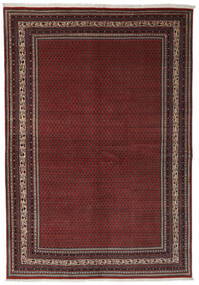  Orientalsk Sarough Mir Teppe 215X310 Svart/Mørk Rød Ull, Persia/Iran Carpetvista