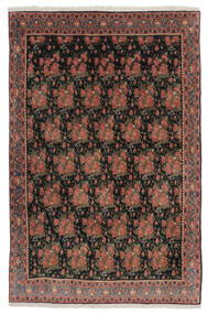 Afshar Teppich 126X192 Schwarz/Dunkelrot Wolle, Persien/Iran Carpetvista
