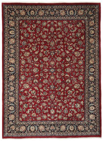  Orientalischer Sarough Teppich 254X345 Schwarz/Dunkelrot Großer Wolle, Persien/Iran Carpetvista