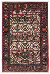 Meimeh Teppich 136X200 Schwarz/Dunkelrot Wolle, Persien/Iran Carpetvista