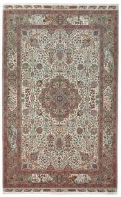  Orientalsk Tabriz 60 Raj Silkerenning Teppe 200X305 Brun/Mørk Grå Ull, Persia/Iran
