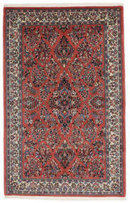 140X218 Alfombra Oriental Sarough Rojo Oscuro/Negro (Lana, Persia/Irán) Carpetvista
