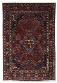 238X354 Tapete Oriental Meimeh Preto/Vermelho Escuro (Lã, Pérsia/Irão) Carpetvista