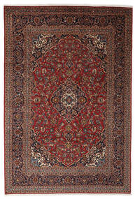 絨毯 オリエンタル カシャン 247X365 黒/深紅色の (ウール, ペルシャ/イラン)