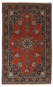 142X232 絨毯 オリエンタル サルーク ブラック/ダークレッド (ウール, ペルシャ/イラン) Carpetvista