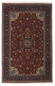 146X228 Sarough Teppich Orientalischer Schwarz/Braun (Wolle, Persien/Iran) Carpetvista