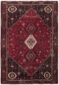 Tapete Shiraz 210X310 Preto/Vermelho Escuro (Lã, Pérsia/Irão)