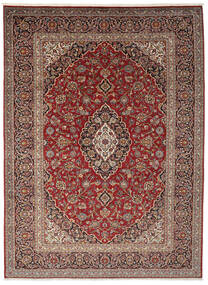 250X350 Tapete Kashan Oriental Vermelho Escuro/Castanho Grande (Lã, Pérsia/Irão) Carpetvista