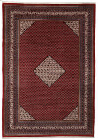  250X360 Sarough Mir Vloerkleed Zwart/Donkerrood Perzië/Iran Carpetvista