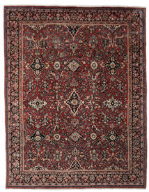 Maschad Teppich 237X307 Schwarz/Dunkelrot Wolle, Persien/Iran Carpetvista
