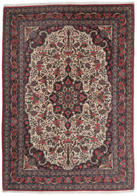 Koberec Perský Bidjar 221X317 Černá/Tmavě Červená (Vlna, Persie/Írán)