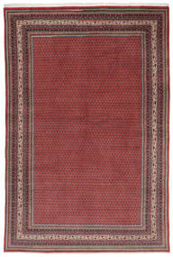 210X314 Alfombra Sarough Mir Oriental Rojo Oscuro/Negro (Lana, Persia/Irán) Carpetvista