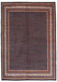  217X310 Sarough Mir Teppe Svart/Mørk Rød Persia/Iran Carpetvista