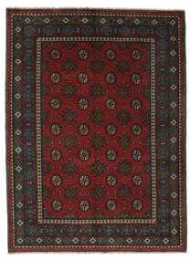 Afghan Fine Rug 131X178 Black/Dark Red Wool, Afghanistan Carpetvista