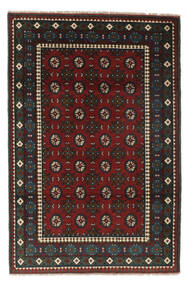 118X181 Dywan Orientalny Afgan Fine Czarny/Ciemnoczerwony (Wełna, Afganistan) Carpetvista