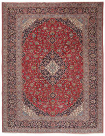  Oosters Keshan Vloerkleed 300X390 Donkerrood/Bruin Groot Wol, Perzië/Iran Carpetvista