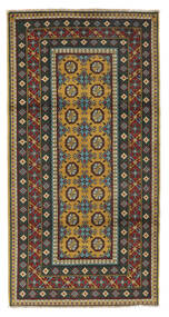  Afghan Fine Matot 104X200 Musta/Ruskea Carpetvista