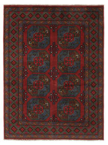 Χαλι Ανατολής Afghan Fine 150X198 Μαύρα/Σκούρο Κόκκινο (Μαλλί, Αφγανικά)