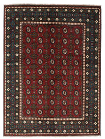  Afghan Fine Rug 153X201 Wool Black/Dark Red Small Carpetvista