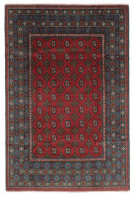 Afghan Fine Rug 170X245 Black/Dark Red Carpetvista