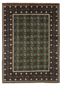  Afghan Fine Rug 153X209 Wool Black/Brown Small Carpetvista