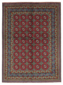 152X204 Afghan Fine Matta Orientalisk Svart/Mörkröd (Ull, Afghanistan) Carpetvista