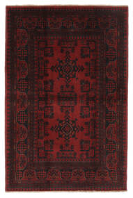 98X150 Tappeto Afghan Khal Mohammadi Orientale Nero/Rosso Scuro (Lana, Afghanistan) Carpetvista