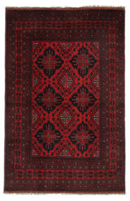 105X155 絨毯 アフガン Khal Mohammadi オリエンタル ブラック/ダークレッド (ウール, アフガニスタン) Carpetvista