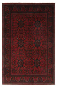 131X202 絨毯 アフガン Khal Mohammadi オリエンタル ブラック/ダークレッド (ウール, アフガニスタン) Carpetvista