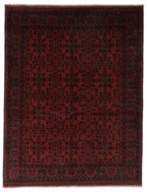 絨毯 オリエンタル アフガン Khal Mohammadi 154X196 ブラック/ダークレッド (ウール, アフガニスタン)