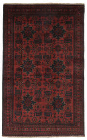 127X206 絨毯 アフガン Khal Mohammadi オリエンタル ブラック/ダークレッド (ウール, アフガニスタン) Carpetvista