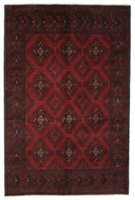 128X196 Tappeto Afghan Khal Mohammadi Orientale Nero/Rosso Scuro (Lana, Afghanistan) Carpetvista