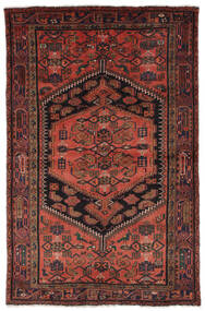 絨毯 ペルシャ ザンジャン 130X209 ブラック/ダークレッド (ウール, ペルシャ/イラン)