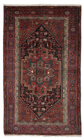 絨毯 ザンジャン 132X212 ブラック/ダークレッド (ウール, ペルシャ/イラン)